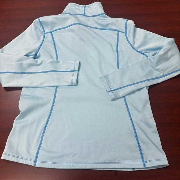 The North Face Pullover 1/4 Zip Women's Large Activewear Top Blue FLAW - Picture 3 of 8